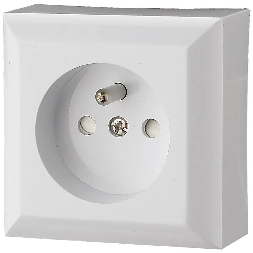 Jednoduchá zásuvka Z/U IP20 GAO white 20455