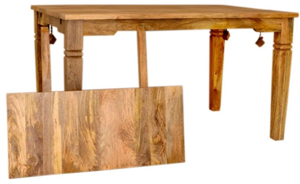 furniture-nabytek.cz - Jídelní stůl z masivu rozkládací až pro 10 osob z dřeva mango 140/220x90
