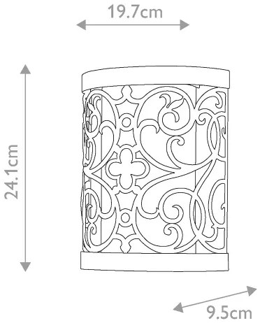 Feiss FE-ARABESQUE1 - Nástenné svietidlo ARABESQUE 1xE14/60W/230V