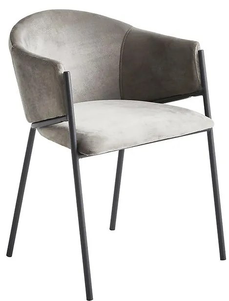 Stolička Otto 80248b sivá/čierna