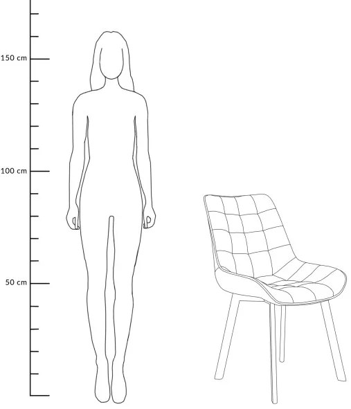 Stolička COLIN sivá 970713