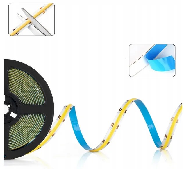 BERGE LED pásik COB Neon 12V - 480D - 9W/m - IP67 - 990lm - 5m - studená farba