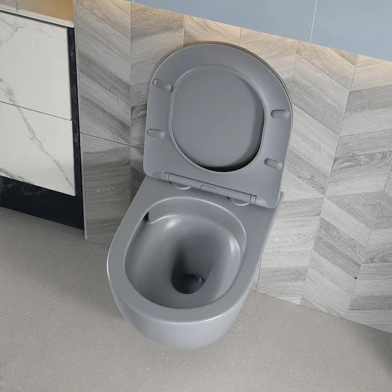 BPS-koupelny Závesná WC misa so SoftClose sedadlom HYD-7600, sivá matná