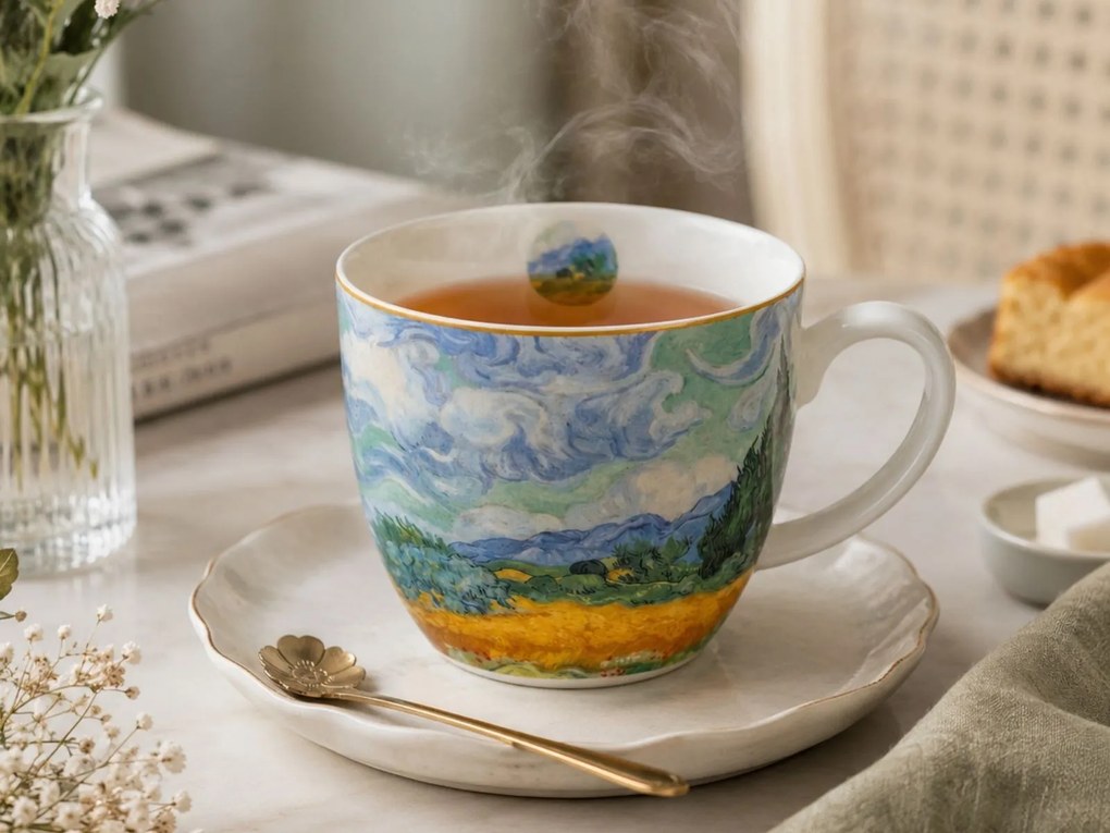 Porcelánový hrnček Van Gogh Wheat Field 460 ml