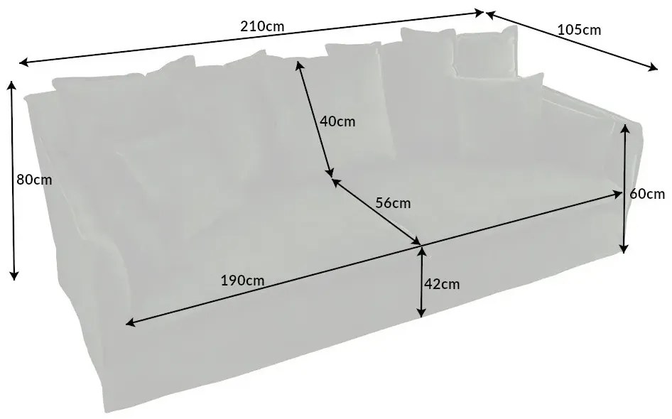 Invicta Interior - Pohovka 3-miestna HEAVEN 210 cm, zamat, odnímateľný poťah, tmavo zelená