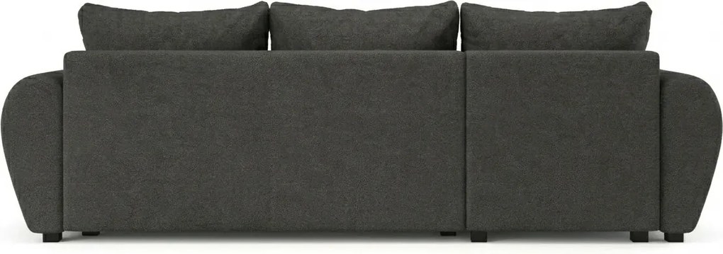 Rozkladacia obojstranná sedacia súprava do L SEVIO 246x145 cm, tmavo sivá + 2 vankúšiky ZDARMA