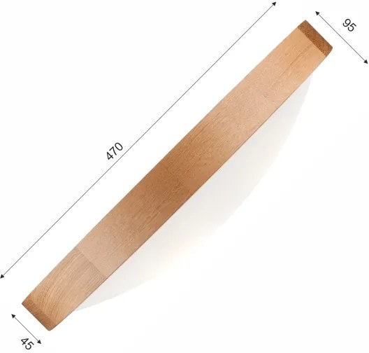 Brilagi - LED stropné svietidlo CARVALHO SLIM 3xE27/15W/230V, dub, priemer 47 cm