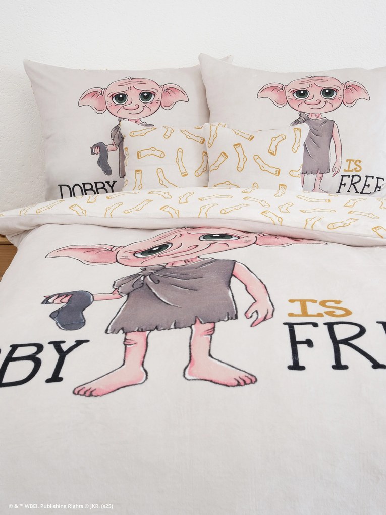 Predĺžené obliečky mikroplyš Harry Potter - Dobby 140 × 220 cm, 70 x 90 cm