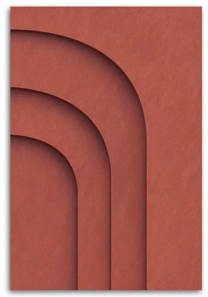 Gario Obraz na plátne Červený reliéf 3D Rozmery: 80 x 120 cm