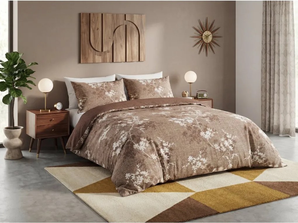 Mikroflanelové obliečky BRONIVA hnedé Rozmer obliečky: 70 x 90 cm | 140 x 200 cm