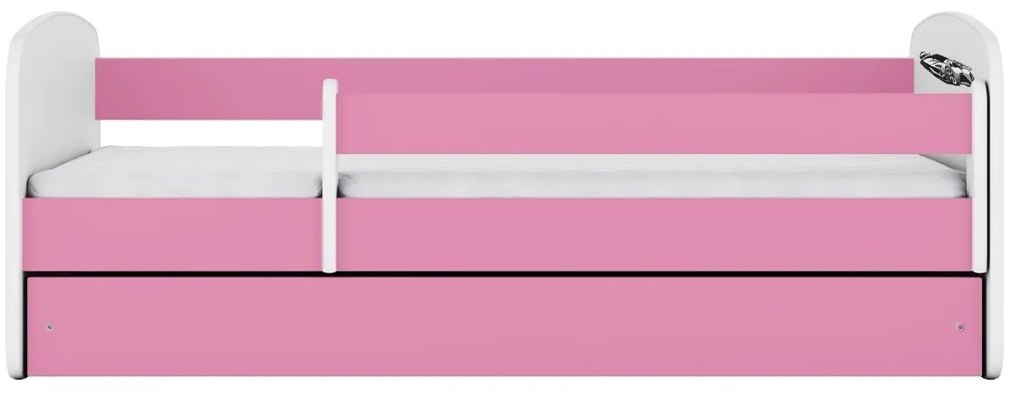 Detská posteľ Babydreams pretekárske auto ružová