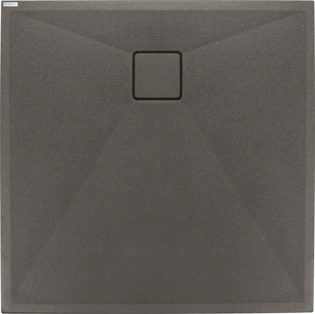 Deante Štvorcová sprchová vanička Correo 80x80 cm, granit, antracit metalic - KQR T42B