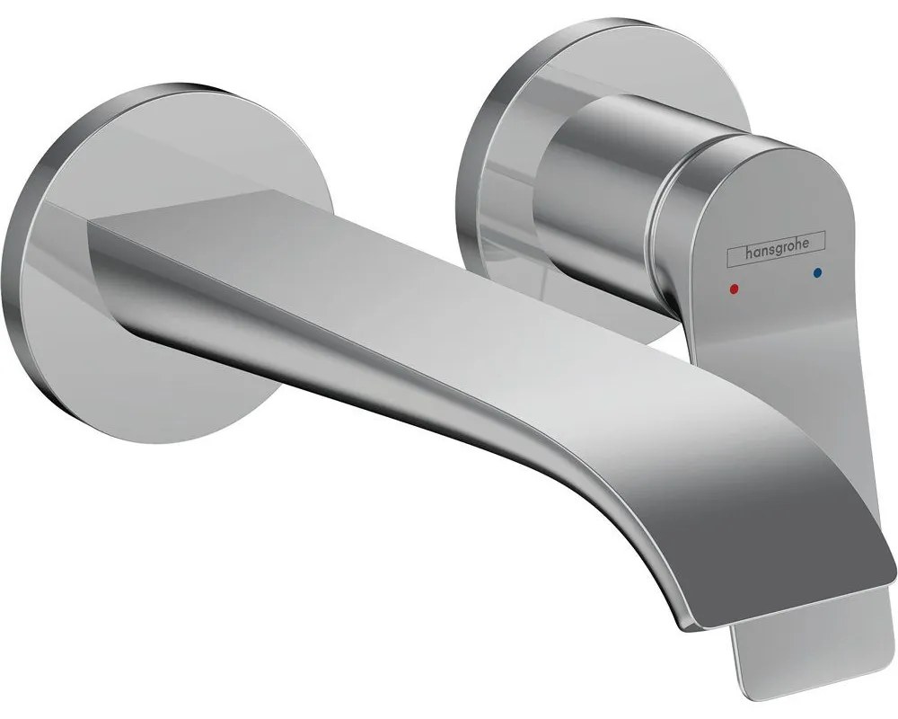 HANSGROHE Vivenis 2-otvorová páková umývadlová batéria pod omietku, pre nástennú montáž, s rozetami, výtok 192 mm, chróm, 75050000