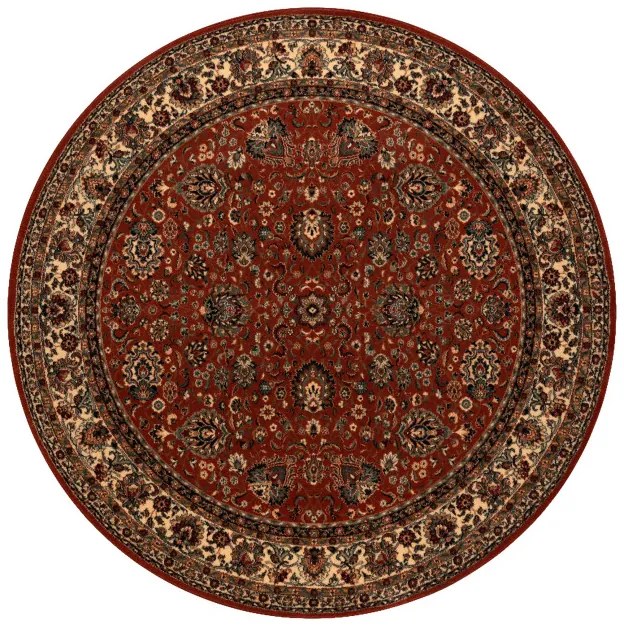 Koberec KASHQAI 4362 200 ornament, bordový / béžový kruh