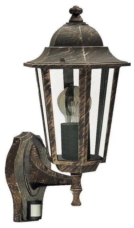 Rabalux 8218 - Vonkajšie nástenné svietidlo so senzorom VELENCE 1xE27/60W/230V