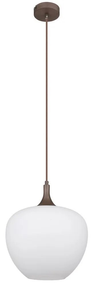Globo 15548H1C - Luster na lanku MAXY 1xE27/60W/230V biela/hnedá