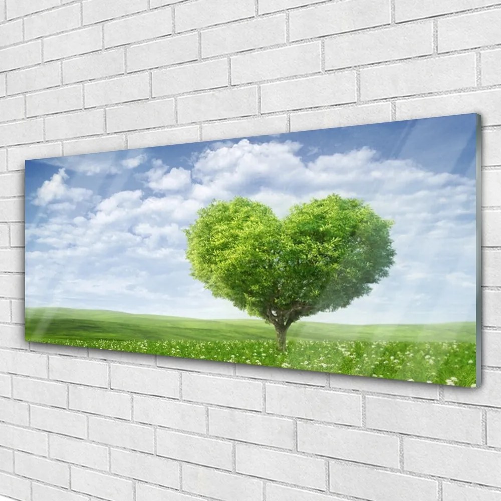 Obraz plexi Strom srdce príroda 125x50 cm
