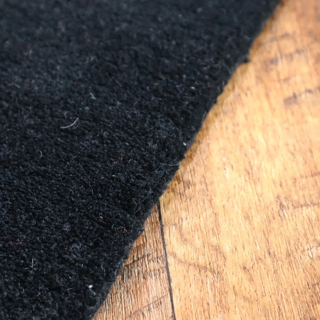 Ručne tkaný kusový koberec Asra loom čierna, 120x170, čierna, obývacia izba, Asra