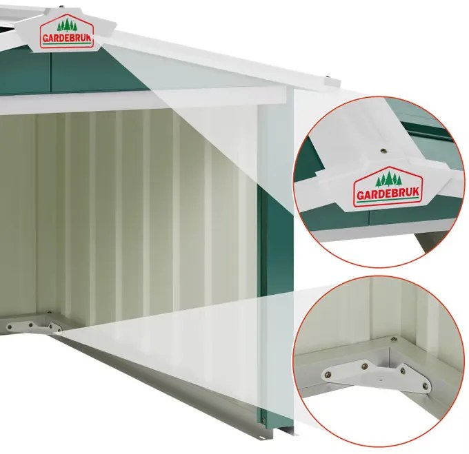 InternetovaZahrada Garáž pre robotickú kosačku 86x100x63 cm - zelená