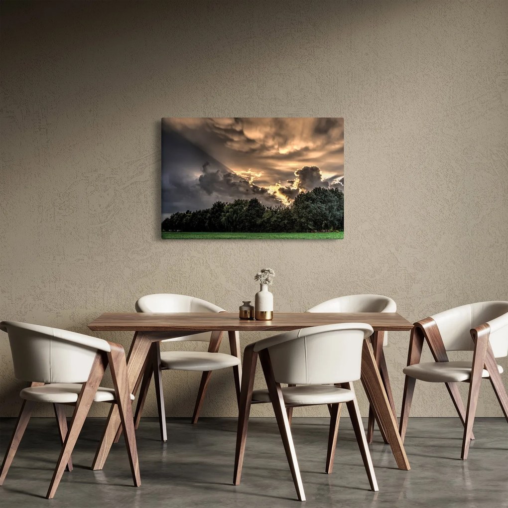 Obraz mračien a lesa (90x60 cm)