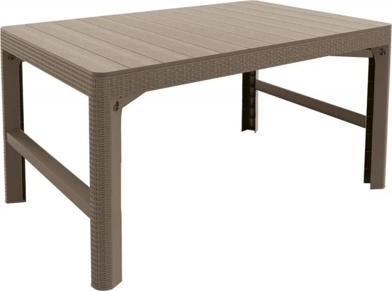 ALLIBERT LYON RATTAN Záhradný stôl, 116 x 71x 40/65 cm, cappuccino 17205429