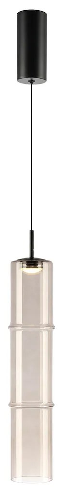 Závesné svietidlo Bato, 1x svetlohnedé sklenené tienidlo, b