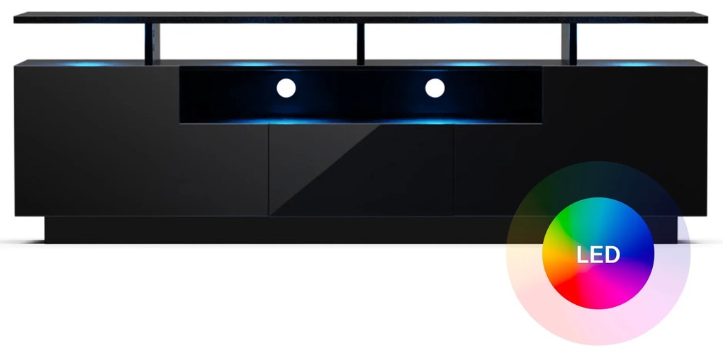 Perth Lowboard, TV skrinka, 150 x 35 x 50 cm, LED