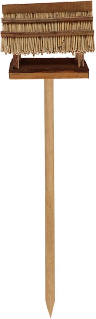 Zapichovacie kŕmidlo pre vtáky Lilly, 111x28,5x27 cm, drevo, hnedá