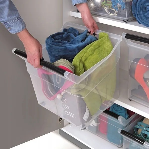 Prosperplast Úložný box, úzky s úchytom, systémový NUK, 38x38x38, 44 l