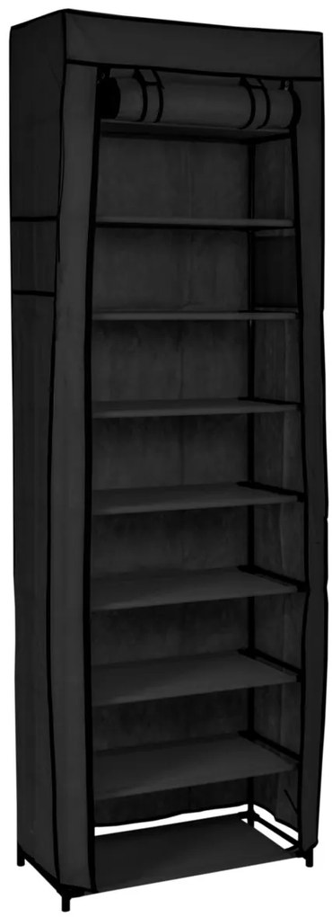 Textilný organizér na topánky LEA čierny