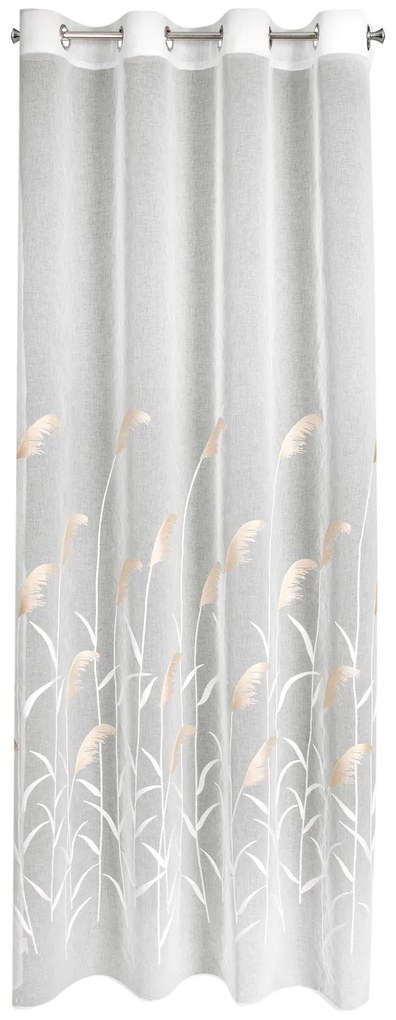 ZÁCLONA NA KRÚŽKOCH ABBIE 140X250 CM VZOROVANÉ