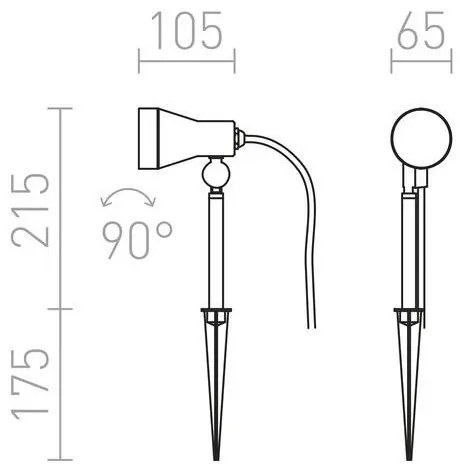 RED - Design Rendl - R10431 - Vonkajšie svietidlo DIREZZA 1xGU10/35W/230V IP54