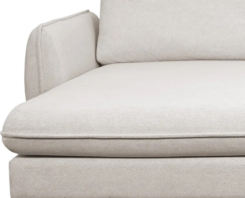 Rohová sedačka Salma, krémová látka, univerzálna pravá/ľavá