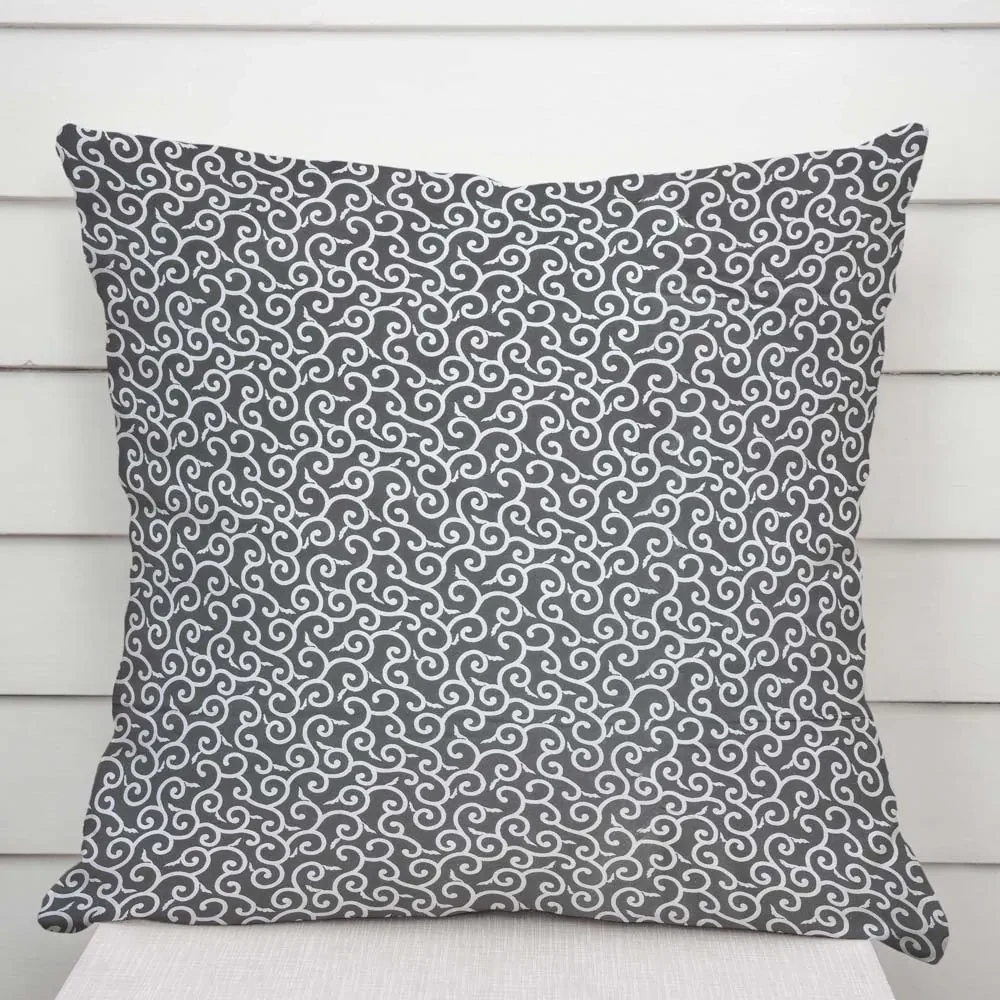 Biante Bavlnená obliečka na vankúš Sandra SA-258 Ornamenty na tmavo sivom 45 x 45 cm
