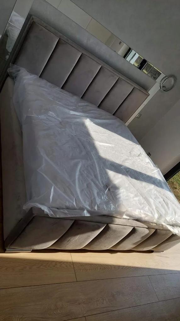 Moderná čalúnená posteľ FANCY - Drevený rám,160x200