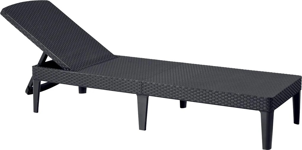 ALLIBERT JAIPUR SUN LOUNGER antracit (235162) - polohovateľné záhradné lehátko