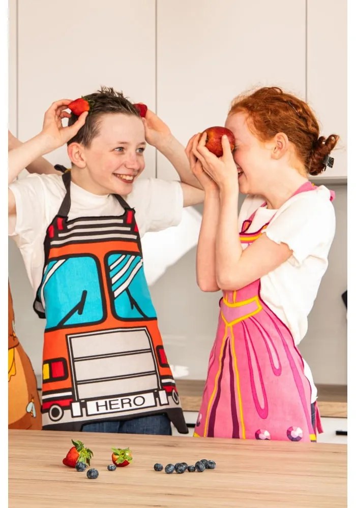 Detská zástera z recyklovanej bavlny Hero - Tiseco Home Studio