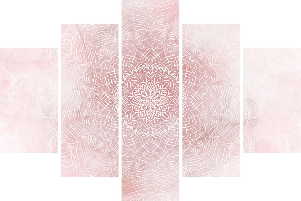 Obraz - Ružová mandala (150x105 cm)