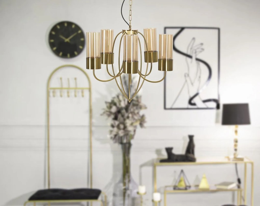 Závesný luster Versailles 60 cm zlatý II