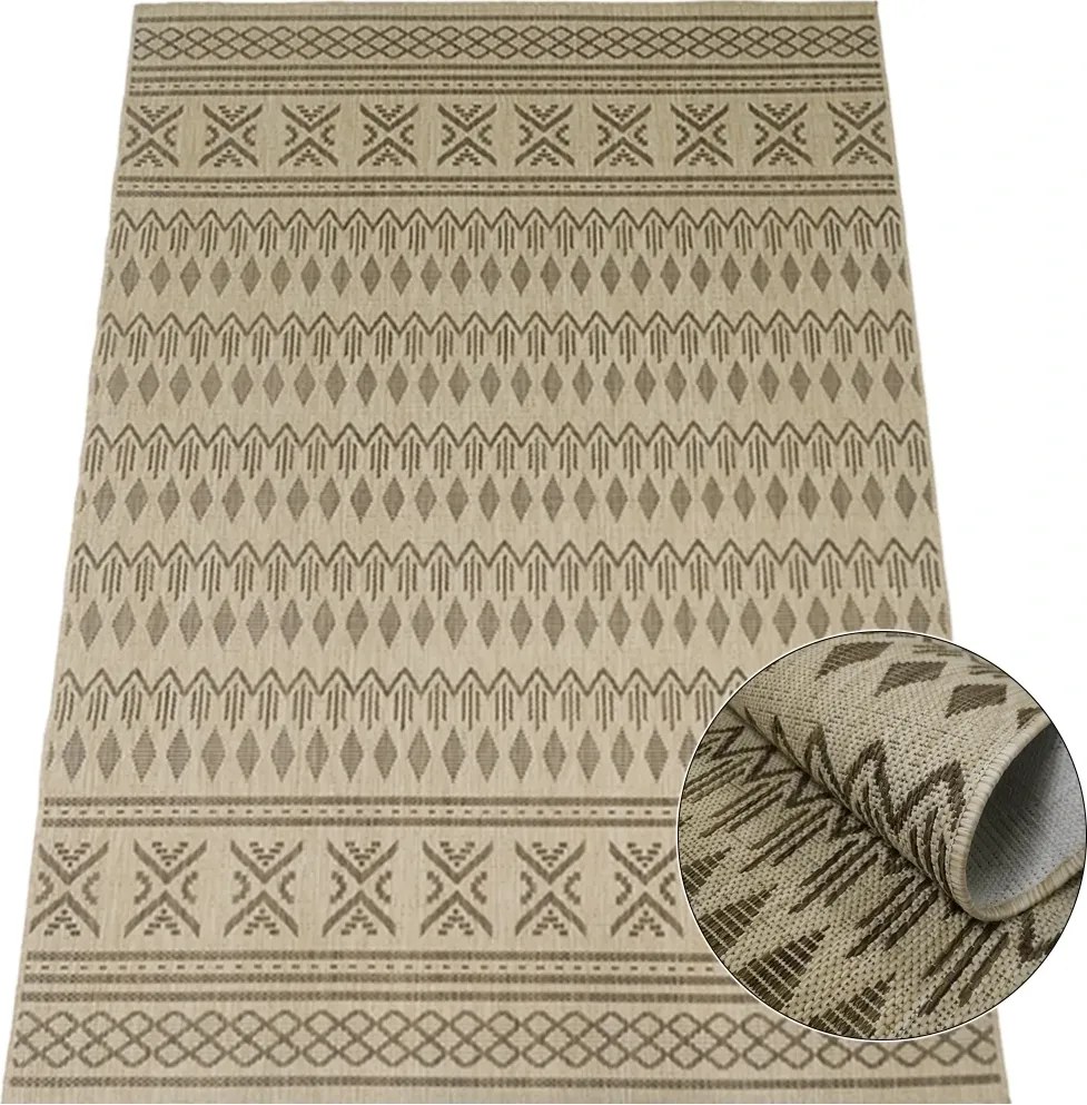 BE Koberec Eqos 0002 BEIGE – béžový obdĺžnikový Rozmer: 140x190 cm