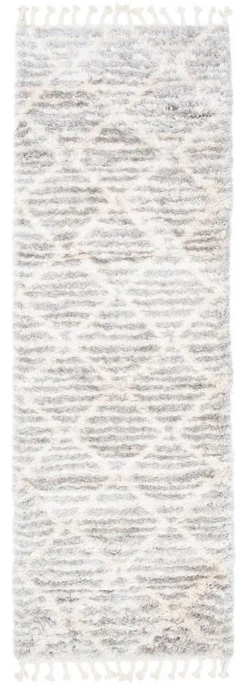 Kusový koberec shaggy Atika svetlo sivý atyp 70x250cm