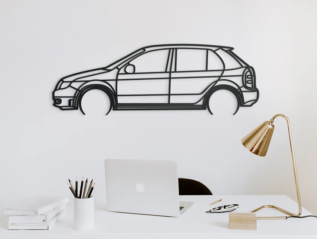 drevko Minimalistický obraz Škoda Fabia Rozmer obrazu: 29,5 x 86 cm, Farba dekorácie: Čierna