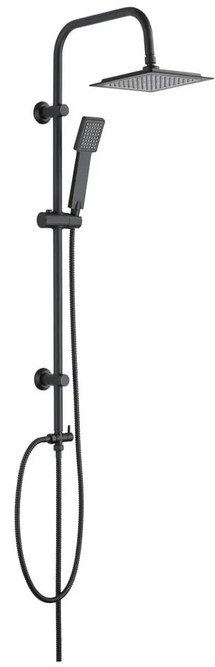 Matne čierny sprchový set z nerezovej ocele 101 cm Cuadro - Wenko
