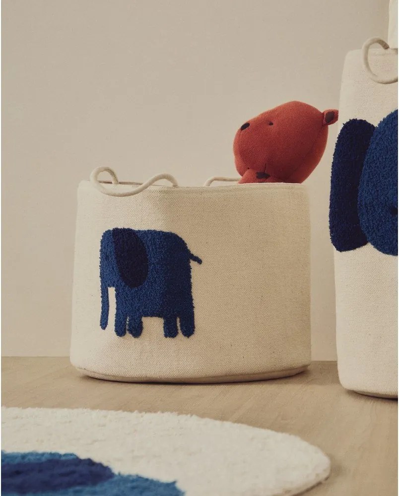 Slonovinový látkový detský kôš na hračky ø 45x30 cm Tandani – Kave Home