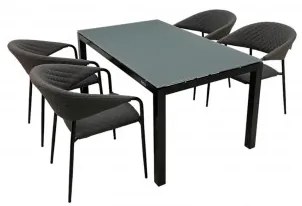 Doppler SALERNO MELIA LIKA-TEX® - záhradná hliníková sedacia súprava 4+1
