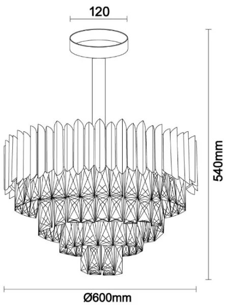 Brilagi - Prisadený luster CARLOS 9xE14/40W/230V pr. 60 cm