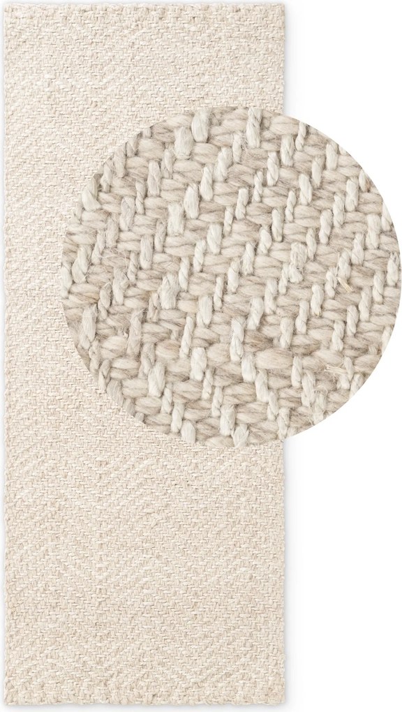 ELLE Decoration, Koberec behúň Majoli 106238 White z kolekcie Elle, 80x200, biela, chodba / predsieň