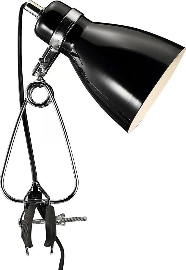 Nordlux - Stolná lampa s klipom CYCLONE 1xE14/15W/230V čierna