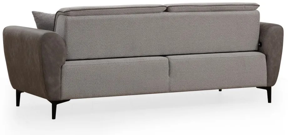 Třímístná rozkládací pohovka Aren 215 cm šedá