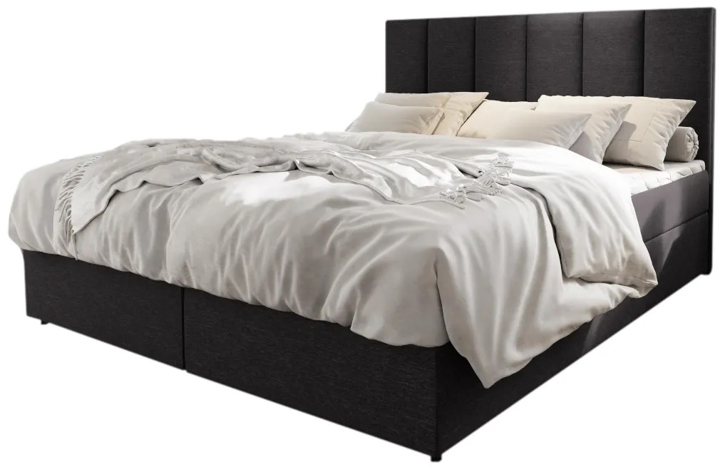 Čalúnená posteľ boxspring KARDI, 180x200, sawana 05